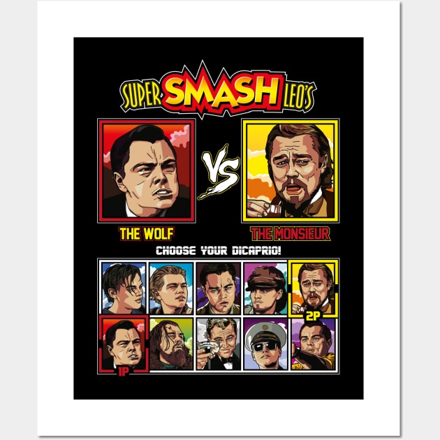 Super Smash Leo - Leonardo Di Caprio Wall Art by RetroReview